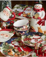 Certified International Magic of Christmas Santa 4 Piece Soup Bowl