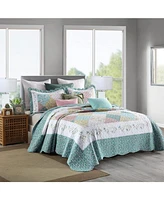 MarCielo 3 Piece Printed Quilt Set Bedspread Set B027 - King