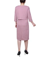 Ny Collection Petite Two Piece Jacket and Dress Set
