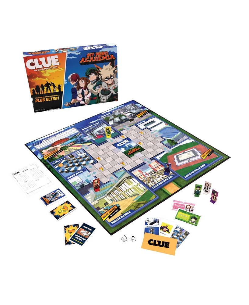 Clue My Hero Academia Board Game with Custom Tokens, 80 Pieces