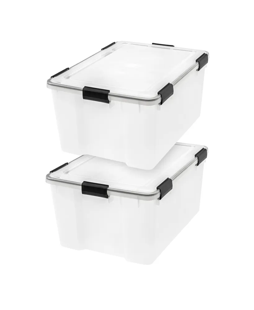 IRIS USA 19qt WEATHERPRO Airtight Plastic Storage Bin with Lid and Seal and  Secure Latching Buckles