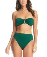 Bar Iii Pucker Up Ring Bandeau Top Bikini Bottom Created For Macys