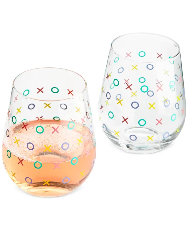 The Cellar Holiday Stemless Wine Glasses, Set of 2, Created for Macy's -  Macy's