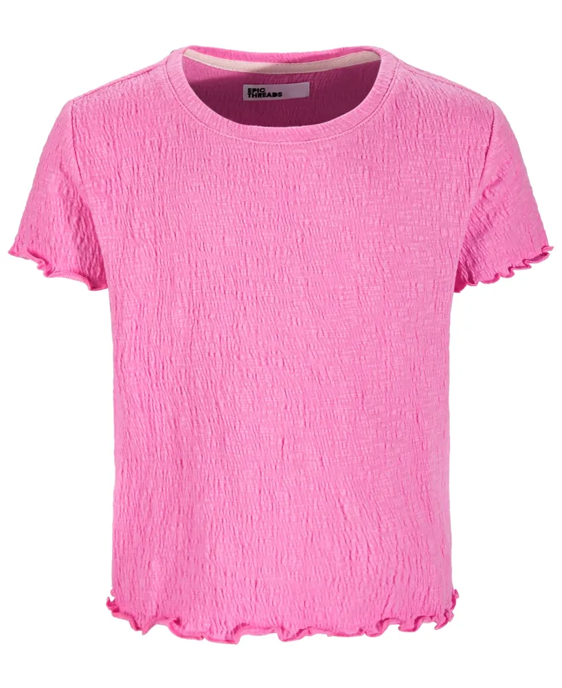 Epic Threads Big Girls Solid-Color Textured T-Shirt