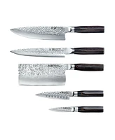 Cuisine::pro Damashiro Emperor Hikari Steel 7 Piece Knife Block Set