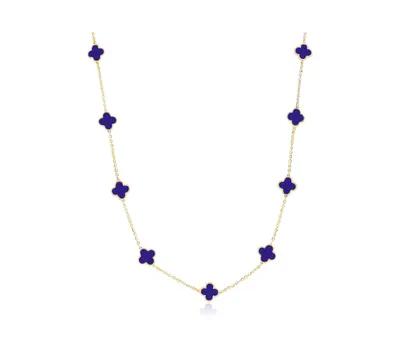 The Lovery Mini Lapis Clover Necklace