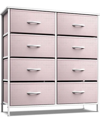 Sorbus 8 Drawers Dresser- Storage Unit with Steel Frame, Wood Top, Fabric Bins - for Bedroom, Closet, Office, and more
