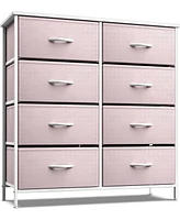Sorbus 8 Drawers Dresser- Storage Unit with Steel Frame, Wood Top, Fabric Bins - for Bedroom, Closet, Office, and more
