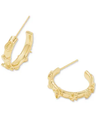Kendra Scott Beatrix Gold-Plated Small Hoop Earrings, 2/3"