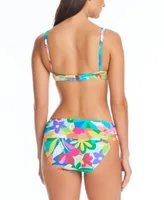 Bleu Rod Beattie Away We Go Floral Print Top Bikini Bottom