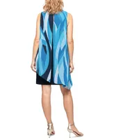 Sl Fashions Women's Printed Popover Sheath Dress