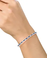 Sapphire (1-7/8 ct. t.w.) & White Sapphire (1/3 ct. t.w.) Bangle Bracelet in Sterling Silver (Also Available in Ruby)