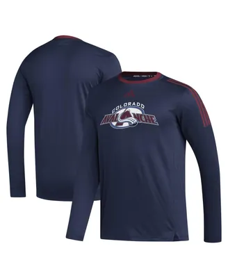 Men's adidas Navy Colorado Avalanche Aeroready Long Sleeve T-shirt
