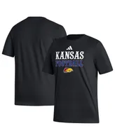 Men's adidas Black Kansas Jayhawks Football Sideline Strategy T-shirt