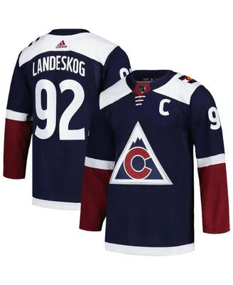 Men's adidas Gabriel Landeskog Navy Colorado Avalanche Alternate Captain Patch Authentic Pro Player Jersey