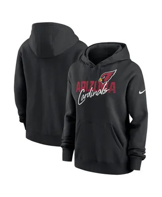 Women's Nike Black Arizona Cardinals Wordmark Club Fleece Pullover Hoodie