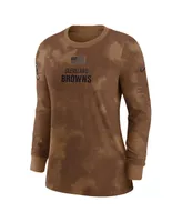 Women's Nike Brown Cleveland Browns 2023 Salute to Service Long Sleeve T-shirt