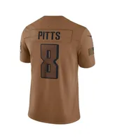 Men's Nike Kyle Pitts Brown Distressed Atlanta Falcons 2023 Salute To Service Limited Jersey