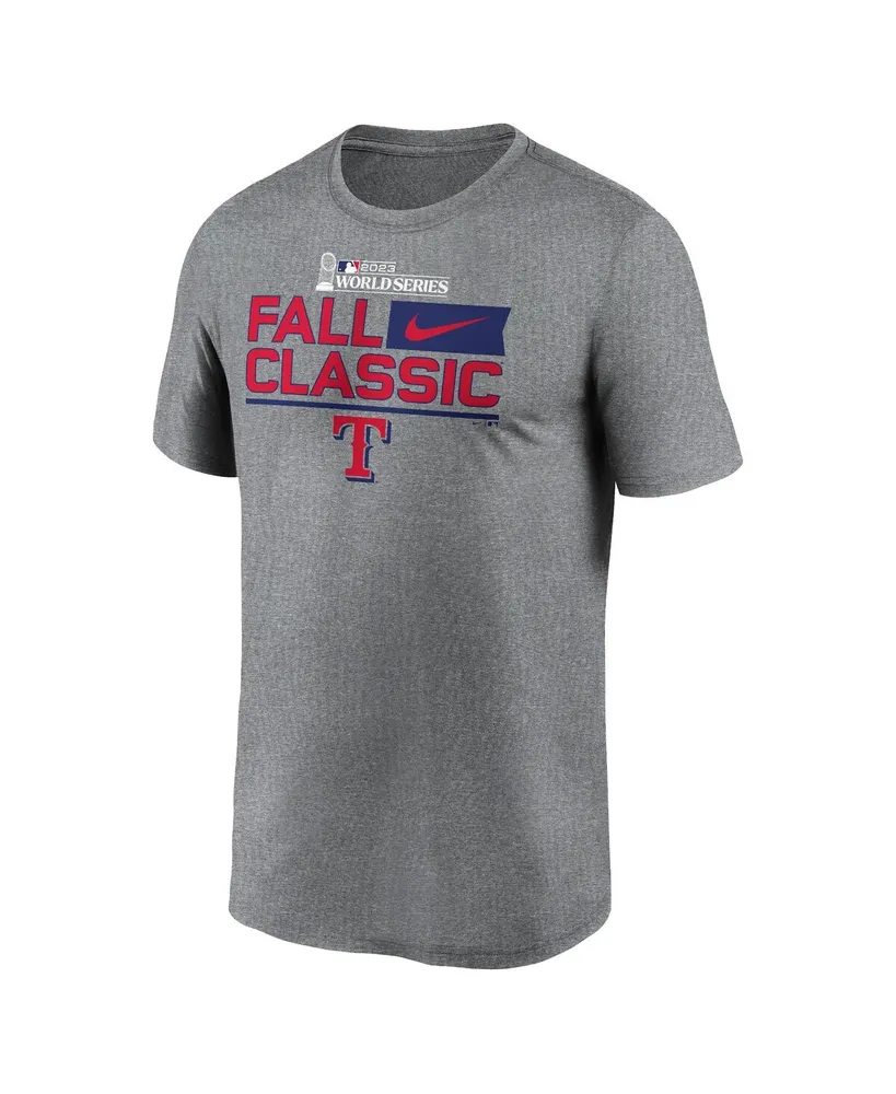 Men's Nike Heather Charcoal Texas Rangers 2023 World Series Fall Classic T-shirt