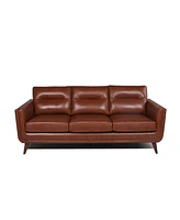 Nice Link Ava 84" Mid-Century Modern Leather Sofa