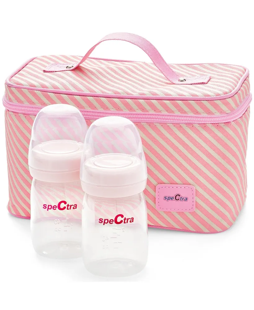 Spectra - Cooler Bag Storage Kit for Breast Milk - Pink (Ice Pack and 2  Wide Neck Bottles)