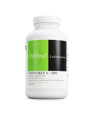 DaVinci Labs Chewable C-300 - Supplement to Support Immune Health, Cholesterol and Collagen Production - With Vitamin C, Pectin and More - Gluten