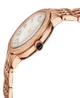 GV2 by Gevril Women's Astor Rose Gold-Tone Stainless Steel Watch 40mm