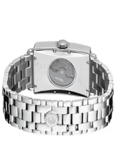 Gevril Men's Avenue of Americas Intravedere Silver-Tone Stainless Steel Watch 44mm