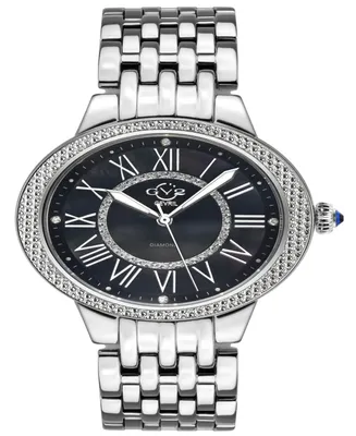 GV2 by Gevril Women's Astor Ii Silver-Tone Stainless Steel Watch 38mm