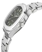 GV2 by Gevril Men's Potente Silver-Tone Stainless Steel Watch 40mm