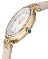 GV2 by Gevril Women's Matera Ivory Leather Watch 35mm