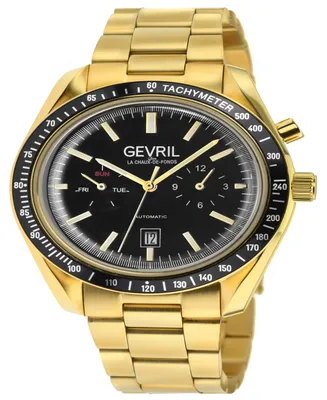Gevril Men's Lenox Gold-Tone Stainless Steel Watch 44mm