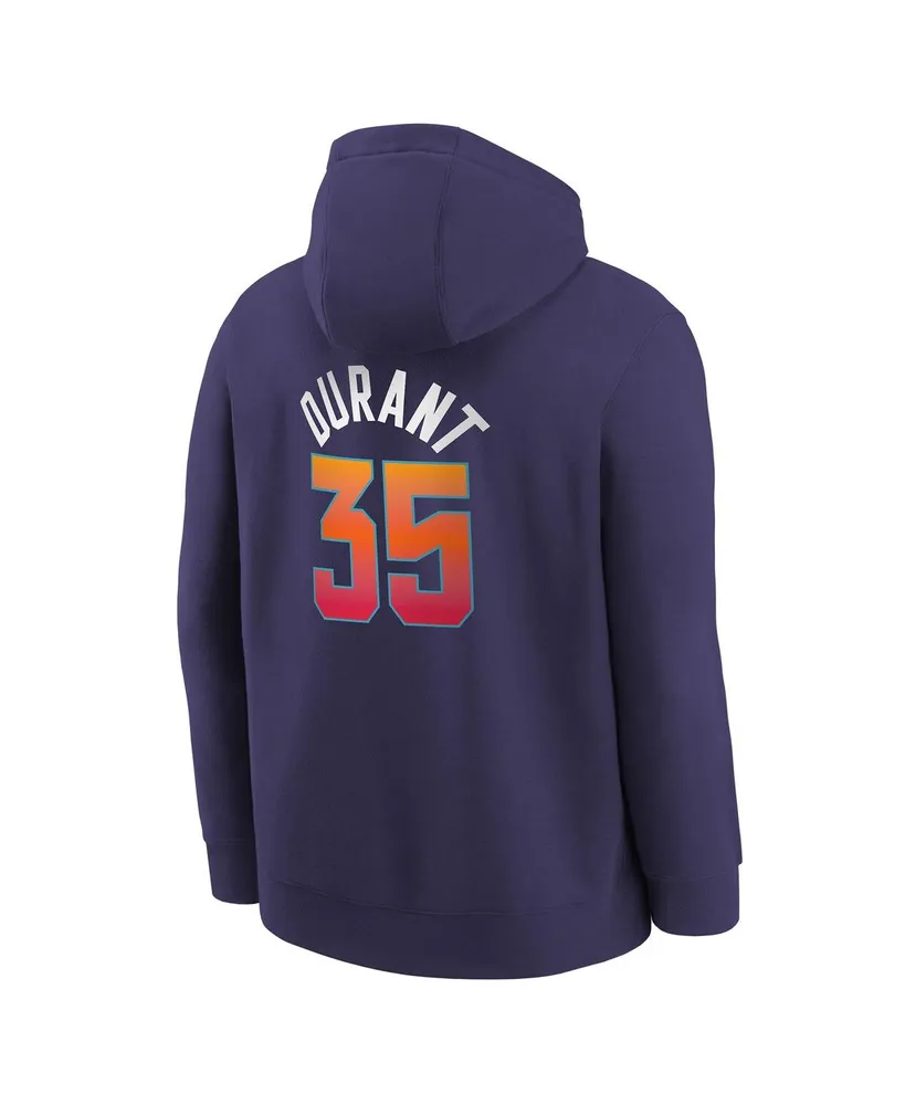 Big Boys Nike Kevin Durant Purple Phoenix Suns 2023/24 City Edition Name and Number Pullover Hoodie