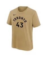 Big Boys Nike Pascal Siakam Gold Toronto Raptors 2023/24 City Edition Name and Number T-shirt