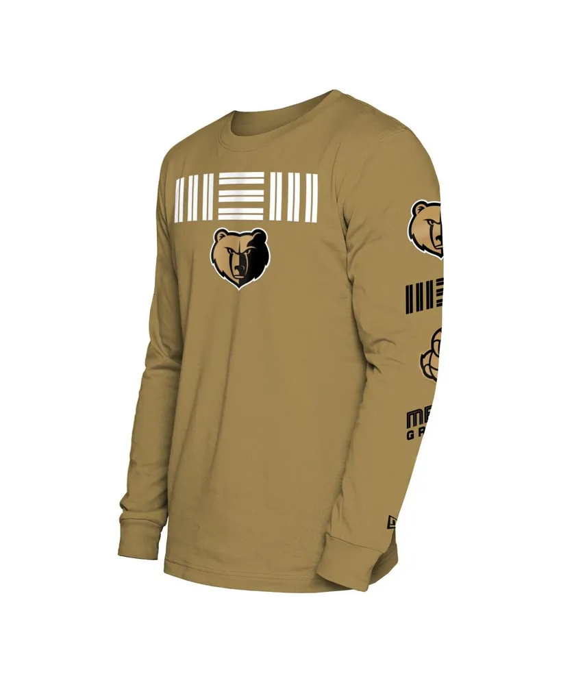 Men's New Era Tan Memphis Grizzlies 2023/24 City Edition Long Sleeve T-shirt