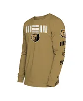 Men's New Era Tan Memphis Grizzlies 2023/24 City Edition Long Sleeve T-shirt