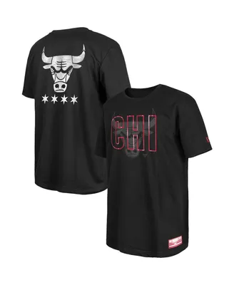 Men's New Era Black Chicago Bulls 2023/24 City Edition Elite Pack T-shirt