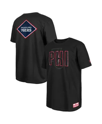 Men's New Era Black Philadelphia 76ers 2023/24 City Edition Elite Pack T-shirt