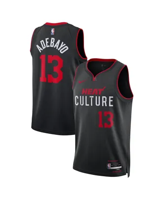 Men's and Women's Nike Bam Adebayo Black Miami Heat 2023/24 Swingman Jersey - City Edition