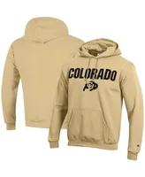 Men's Champion Gold Colorado Buffaloes Straight Over Logo Powerblend Pullover Hoodie