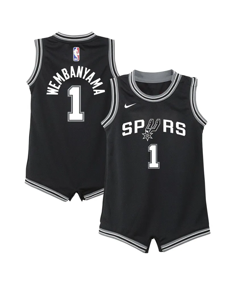 Infant Boys and Girls Nike Victor Wembanyama Black San Antonio Spurs Swingman Player Jersey - Icon Edition