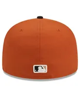 Men's New Era Orange, Black Los Angeles Dodgers 59FIFTY Fitted Hat