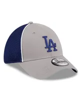 Men's New Era Gray Los Angeles Dodgers Pipe 39THIRTY Flex Hat