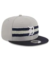 Men's New Era Gray, Navy Detroit Tigers Band 9FIFTY Snapback Hat