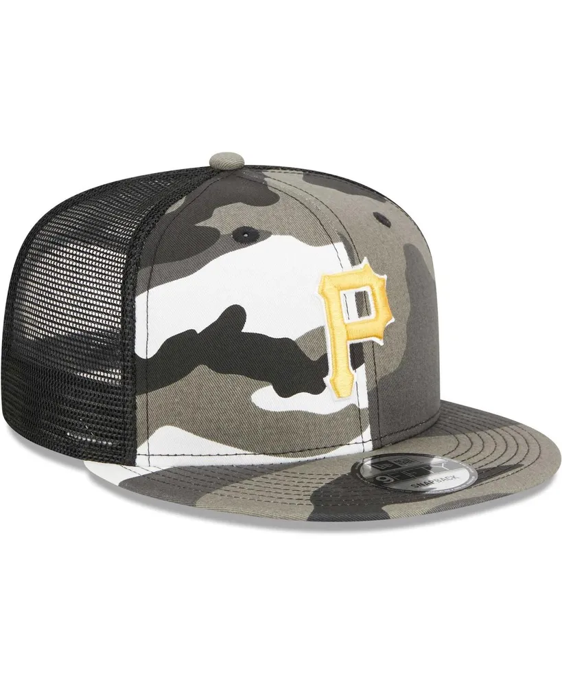 Men's New Era Camo Pittsburgh Pirates Urban Camo Trucker 9FIFTY Snapback Hat