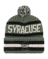 Men's '47 Brand Green Syracuse Orange Oht Military-Inspired Appreciation Bering Cuffed Knit Hat with Pom