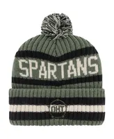 Men's '47 Brand Green Michigan State Spartans Oht Military-Inspired Appreciation Bering Cuffed Knit Hat with Pom