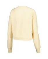 Women's League Collegiate Wear Cream Texas Longhorns Timber Cropped Pullover Sweatshirt