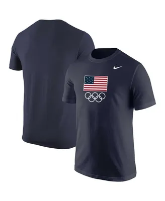 Men's Nike Navy Team Usa Olympic Rings Core T-shirt