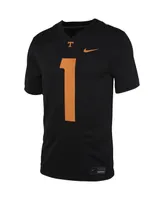 Men's Nike #1 Black Tennessee Volunteers Dark Mode Game Jersey